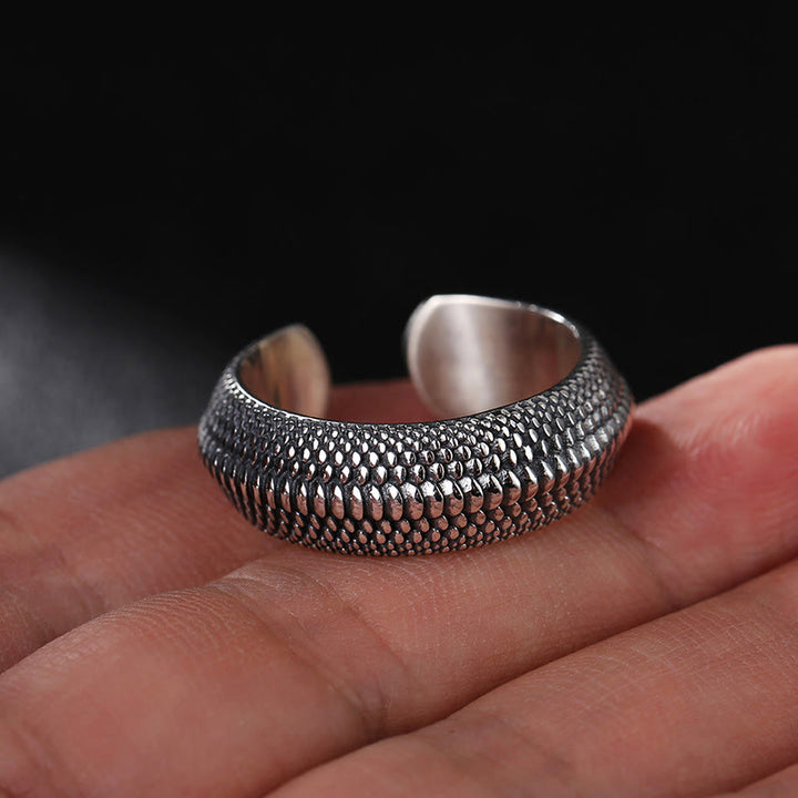 WorldNorse Dragon Scale Open Ring