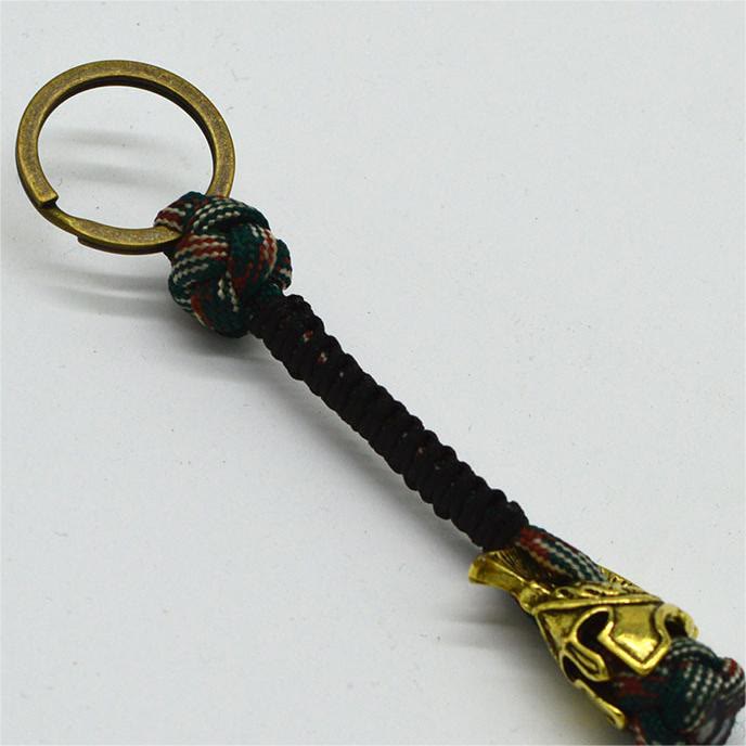 WorldNorse Spartan Warrior Paracord Rope Keychain