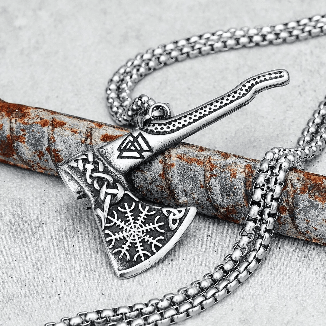 FREE Today: Viking Axe Norse Myth Symbols Necklace