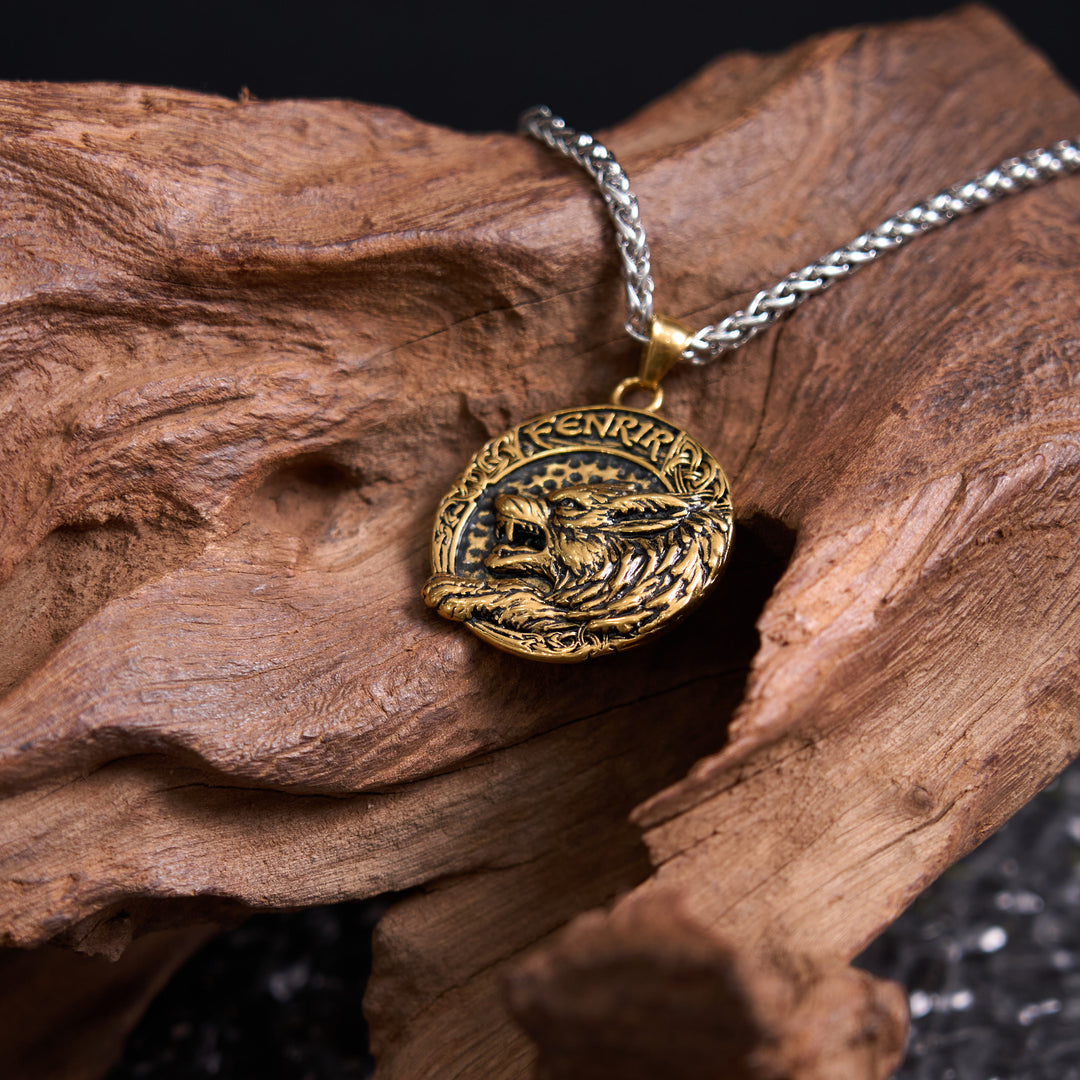 WorldNorse Fenrir Of Wolf And Helm Of Awe Necklace