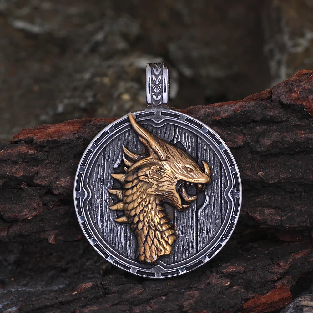 WorldNorse Viking Dragon Amulet Necklace