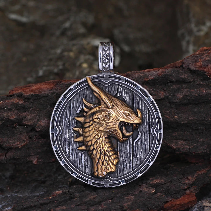 WorldNorse Viking Dragon Amulet Necklace