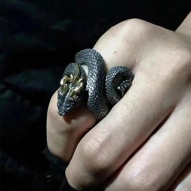 FREE Today: Retro Punk Snake Jormungandr Ring