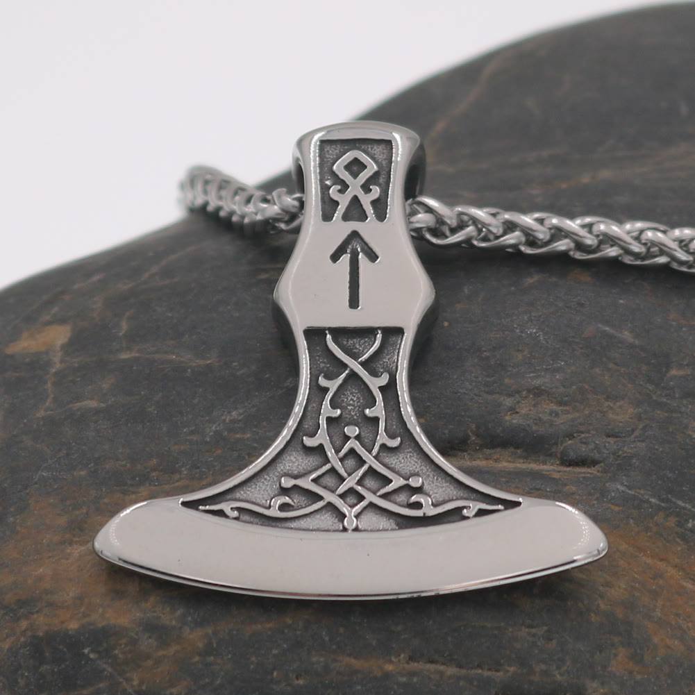 WorldNorse Viking Axe With Norse Rune Necklace