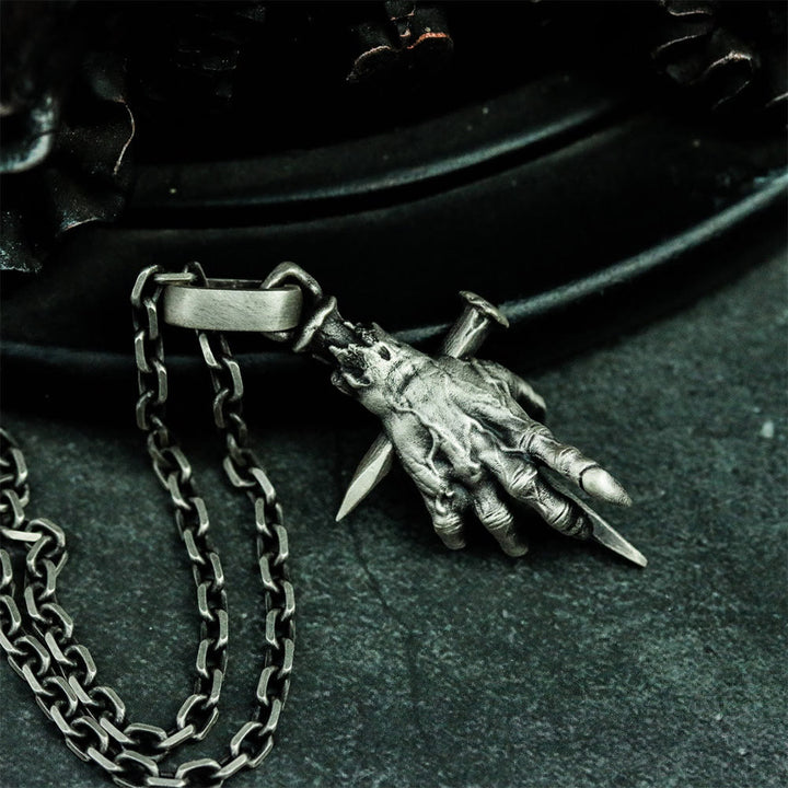 FREE Today: Gothic Devil's Hand Cross Necklace