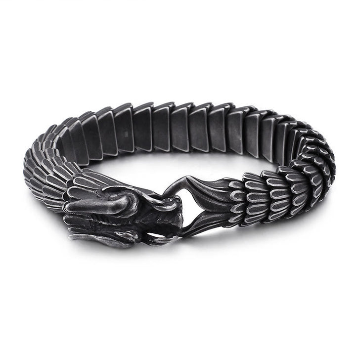 WorldNorse Dragon Scale Stainless Steel Bracelet