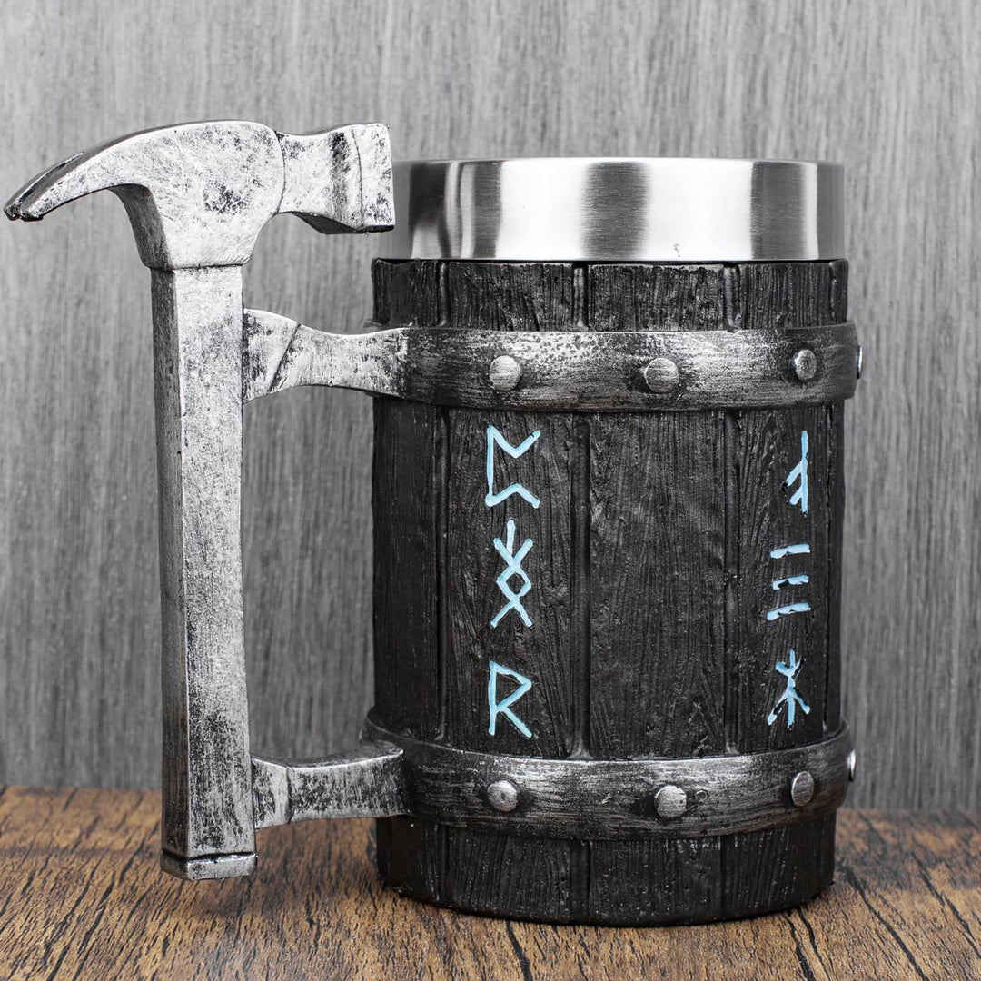 WorldNorse Nordic Viking Rune Hammer Mug