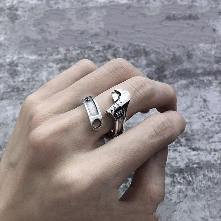 WorldNorse Sterling Silver Motorcycle Wrench Ring