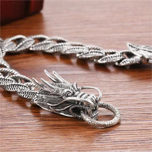 WorldNorse Dragon Head And Tail Interlocked Bracelet