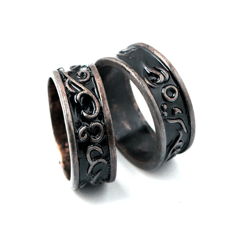 WorldNorse Men's Viking Carved Floral Leaf Ring