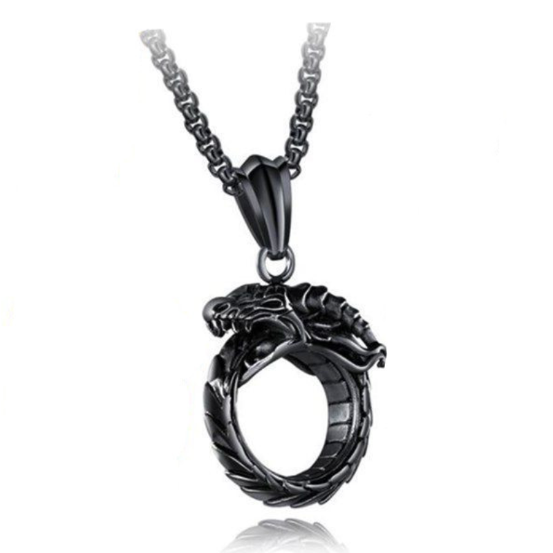 Flash Sale - WorldNorse Nordic Mythical Giant Dragon Nicolas Style Protection Ring / Necklace