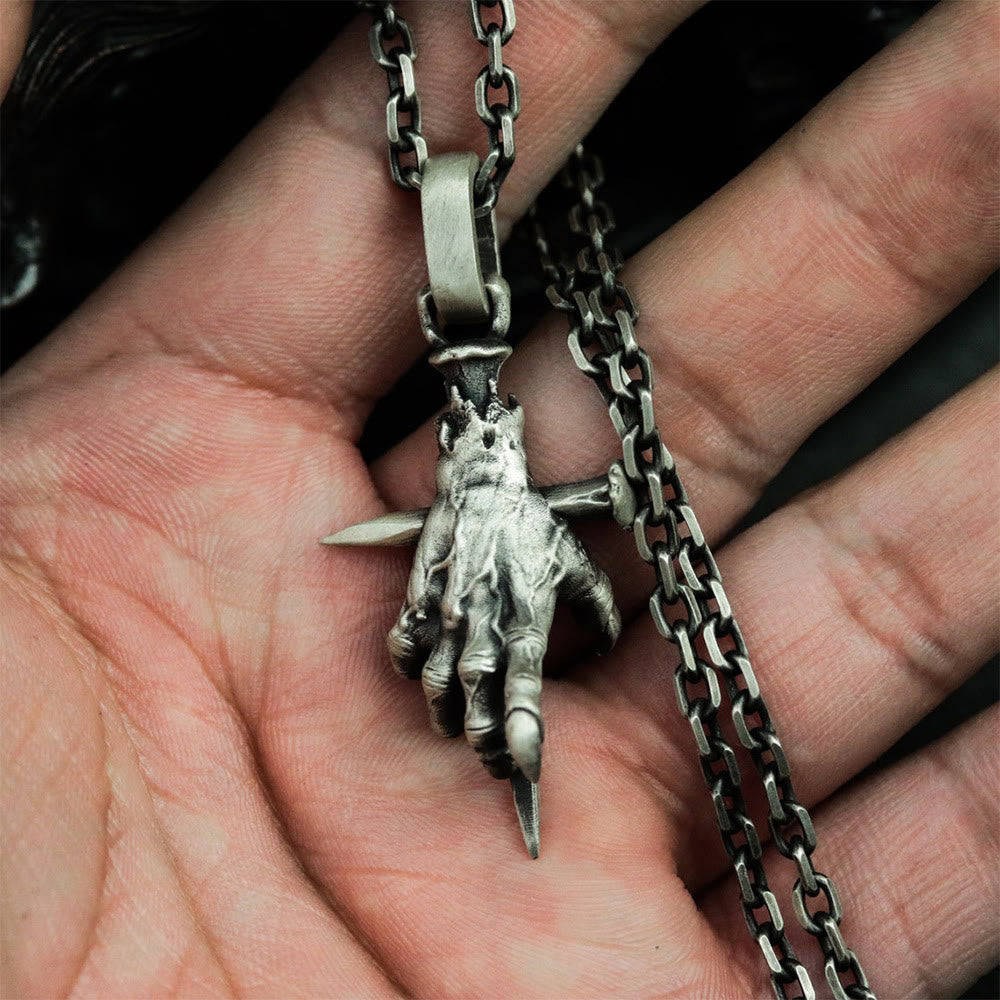 Flash Sale - WorldNorse Gothic Devil's Hand Cross Necklace