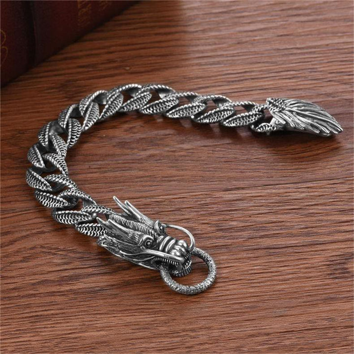 WorldNorse Dragon Head And Tail Interlocked Bracelet