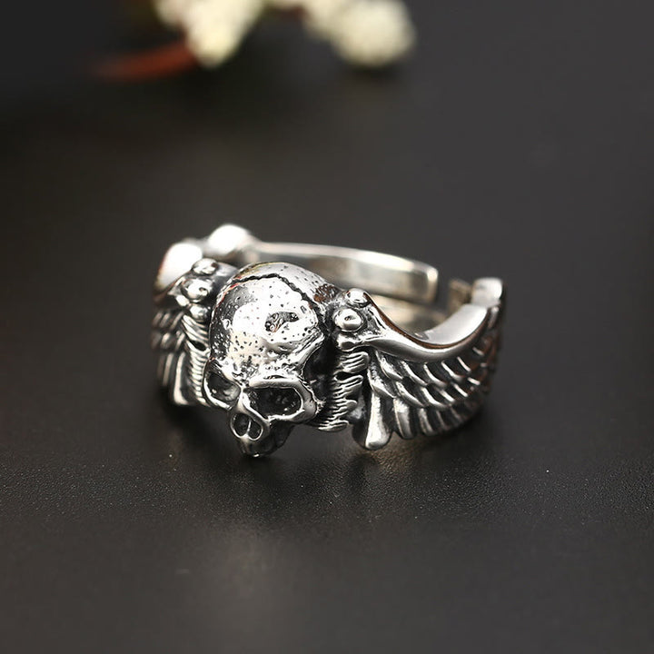 FREE Today: Skeleton Head With Wings Ring