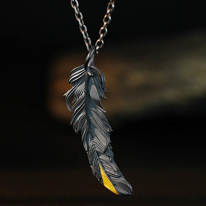 WorldNorse 999 Sterling Silver Feather Necklace