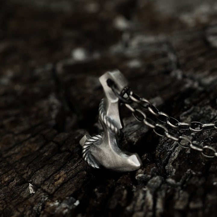 WorldNorse 999 Sterling Silver Anchor Necklace