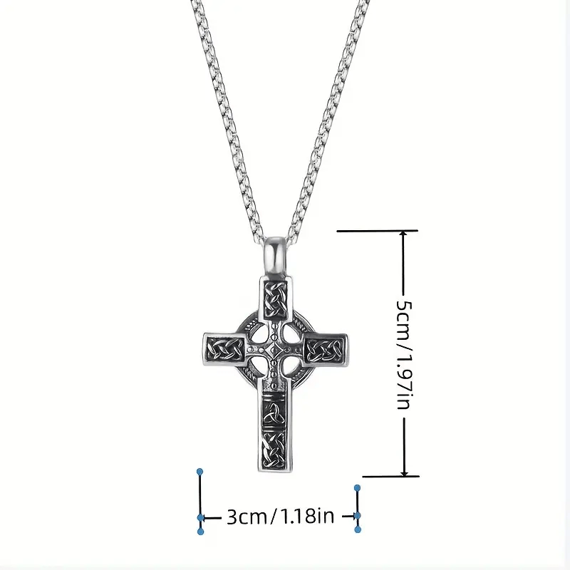 WorldNorse Celtic Knot Triquetra Cross Necklace