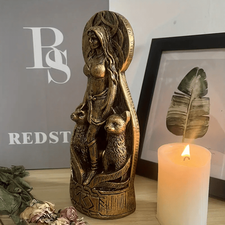 WorldNorse Freya Norse Goddess Altar Sculpture