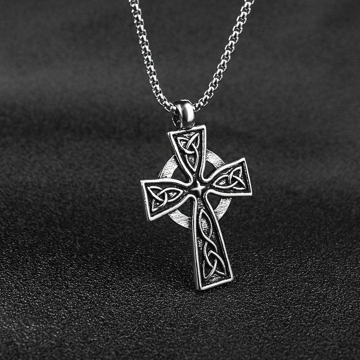 WorldNorse Viking Amulet Triquetra Celtic Knot Cross Necklace