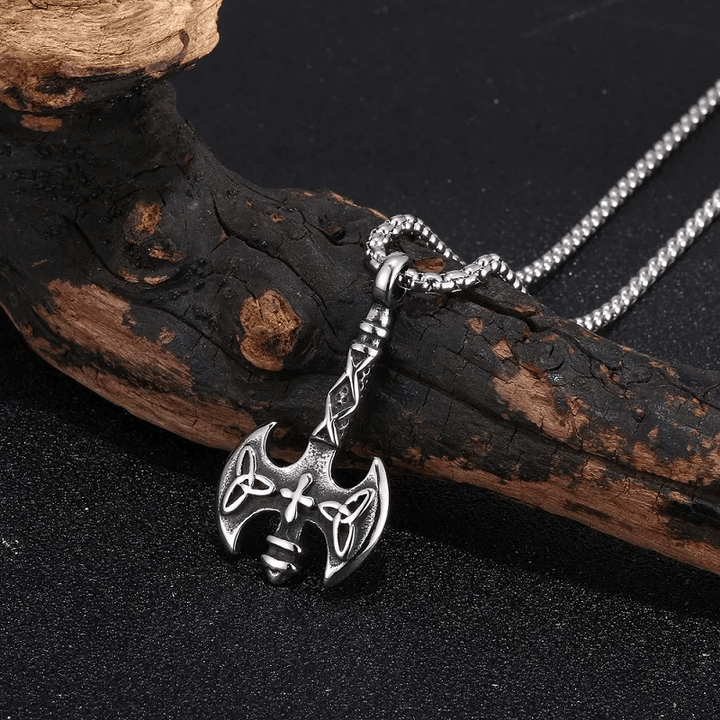 WorldNorse Viking Axe With Triquetra Necklace