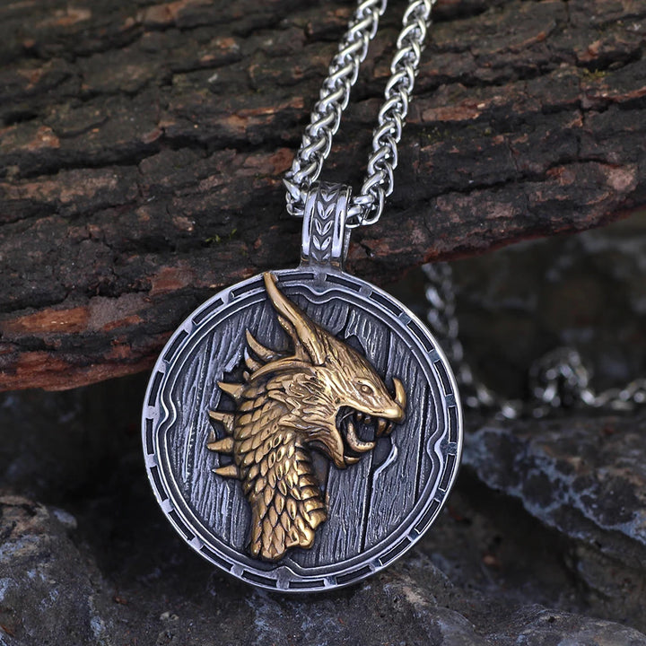 WorldNorse Viking Dragon Amulet Necklace