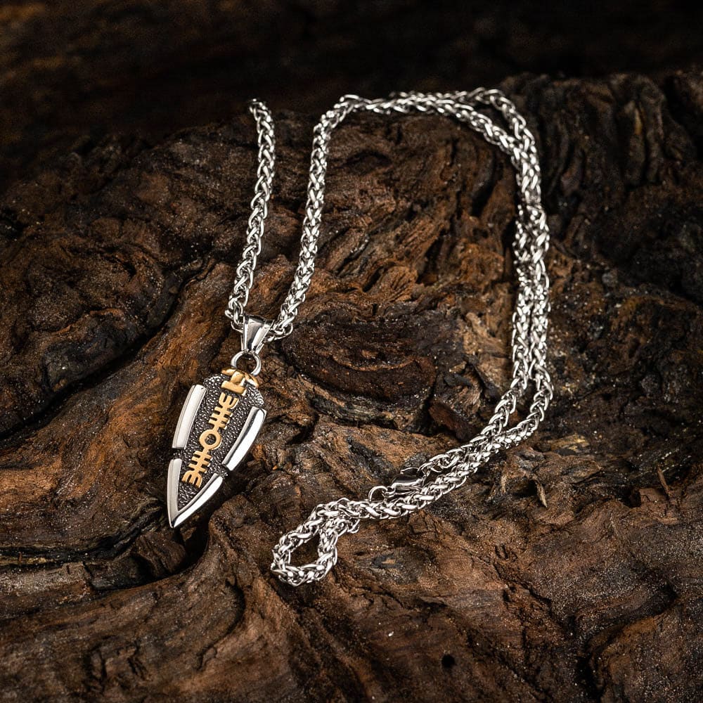 Flash Sale - WorldNorse Solid Double Sided Odin’s Spear Valknut Amulet Necklace