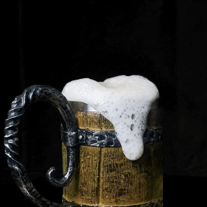 WorldNorse Viking Wood Style Beer Mug