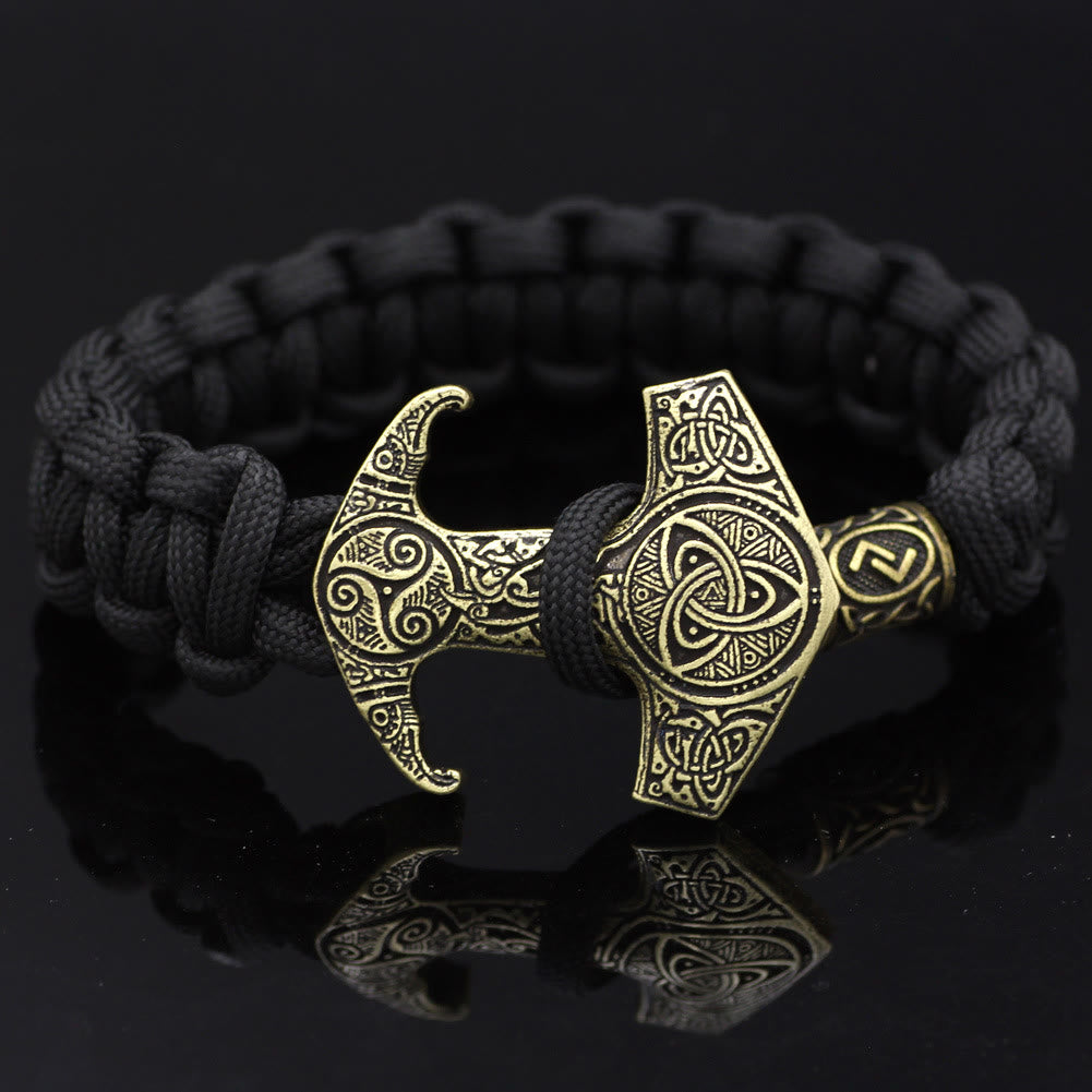 WorldNorse Odin Rune Bead Thor Hammer Mjolnir Bracelet