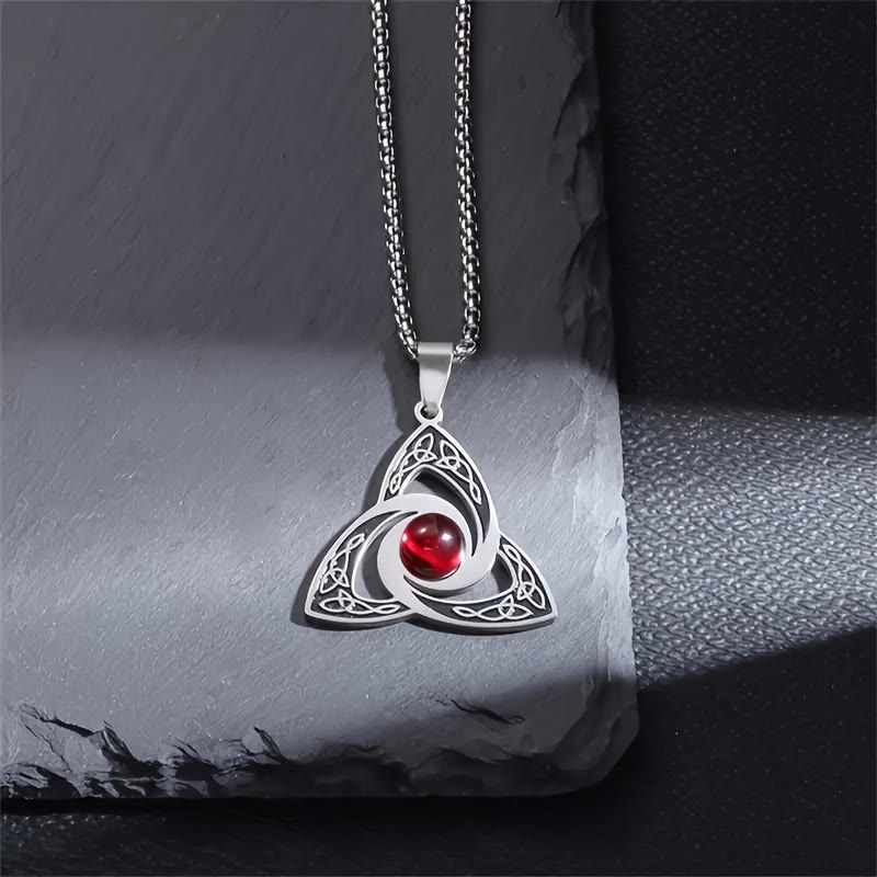 Flash Sale - Enchanted Triquetra Celtic Knot Amulet Necklace