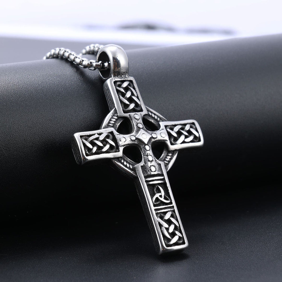 WorldNorse Celtic Knot Triquetra Cross Necklace