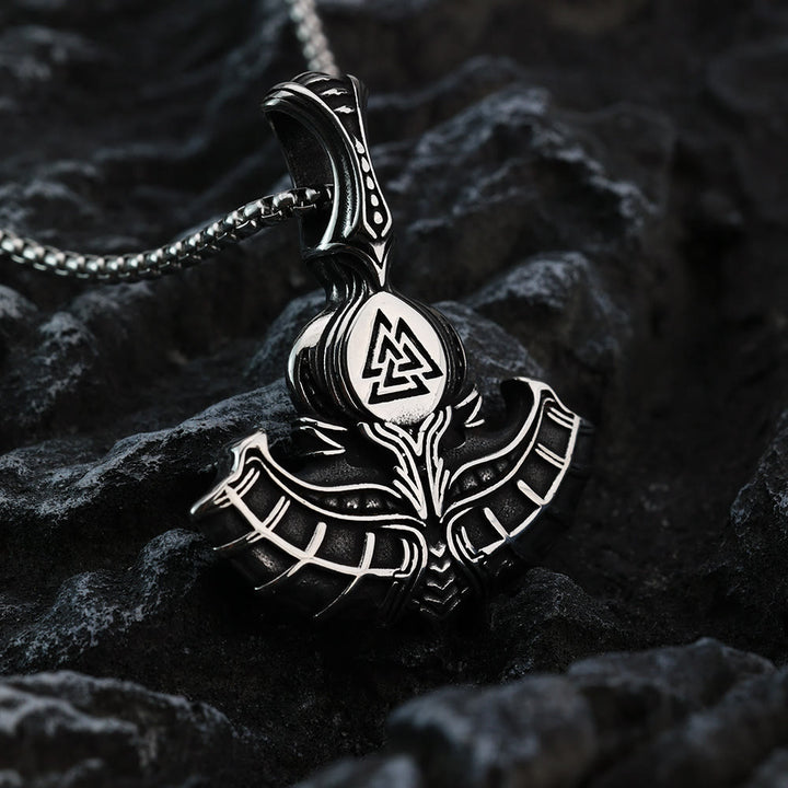 WorldNorse Valknut Anchor Viking Necklace