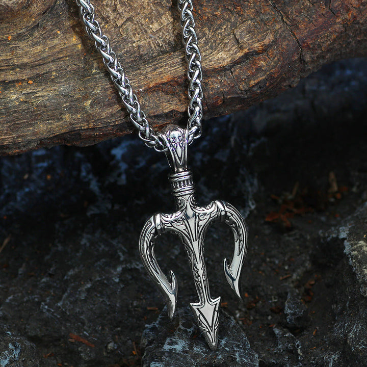 WorldNorse "Power and Courage" Poseidon Trident Necklace