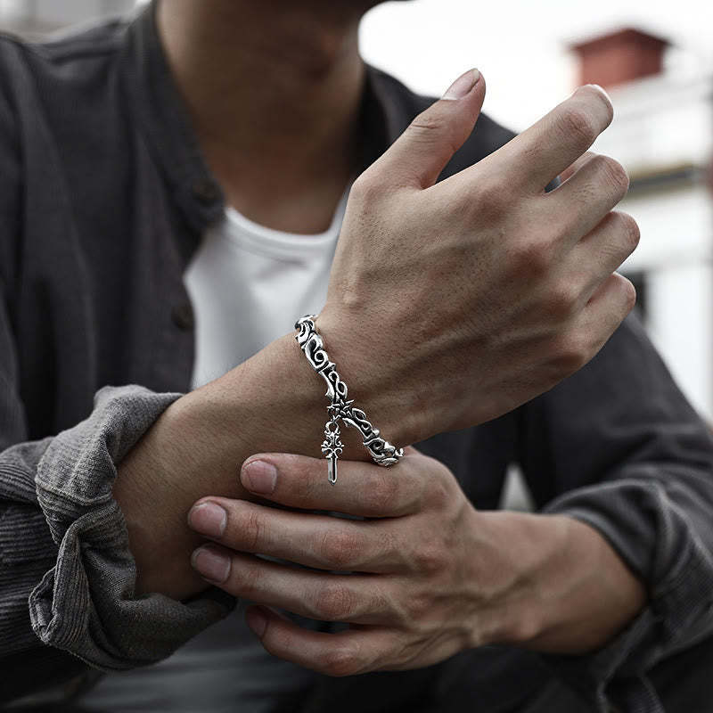 WorldNorse Pentagram Dark Pattern Bracelet