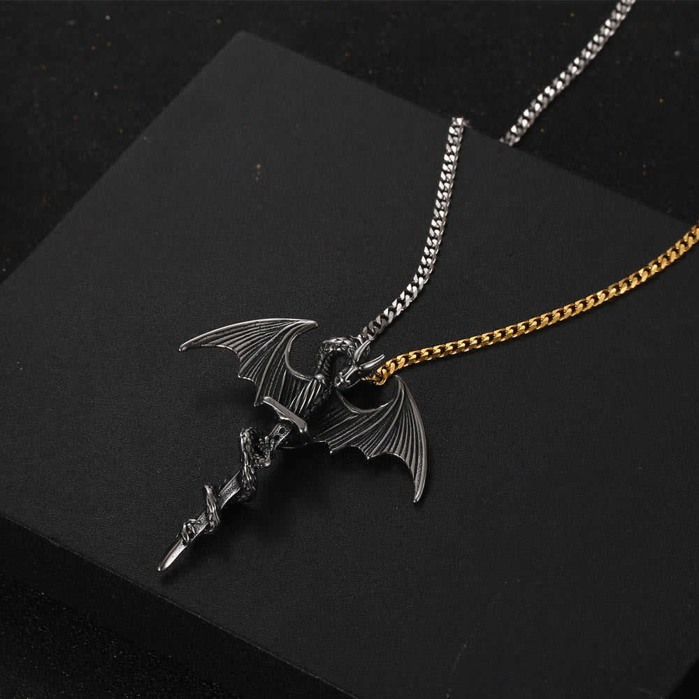 WorldNorse Pterosaur Sword Flying Dragon Necklace