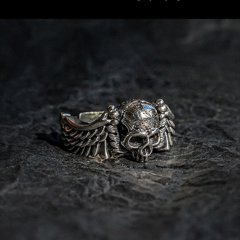 FREE Today: Skeleton Head With Wings Ring