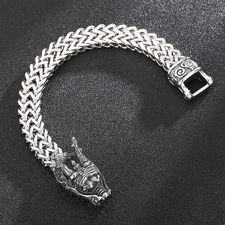 WorldNorse Norse Dragon Mesh Chain Bracelet