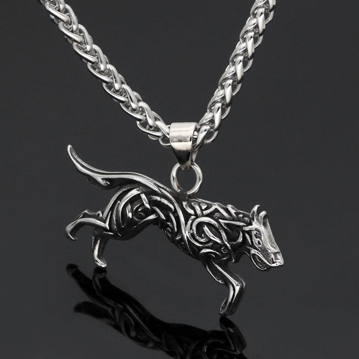WorldNorse Viking Wolf Spirit Pendant Necklace