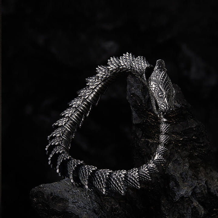 WorldNorse Snake Bites Tail Scale Shape Bracelet