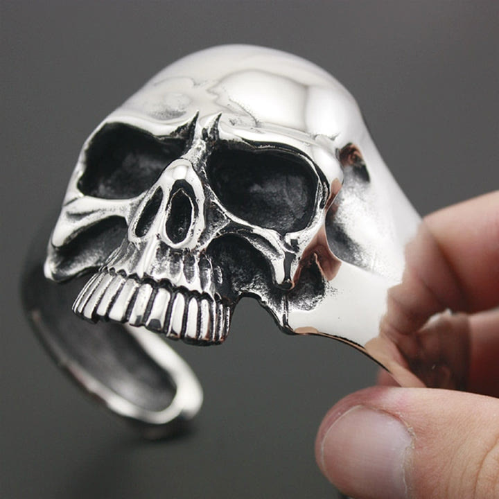 WorldNorse Demon Skull Cuff Biker Bracelet