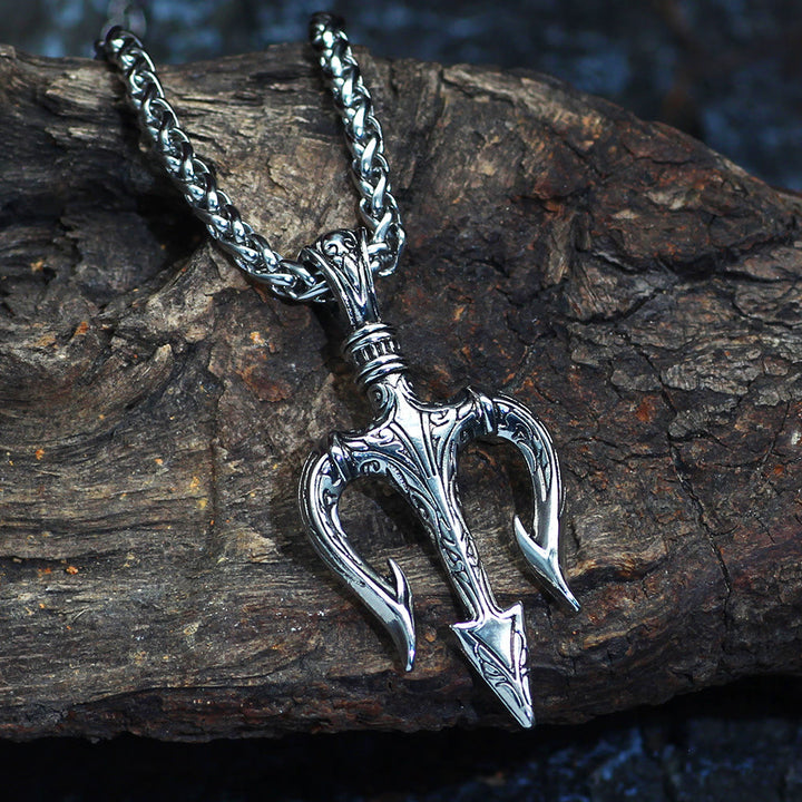 WorldNorse "Power and Courage" Poseidon Trident Necklace