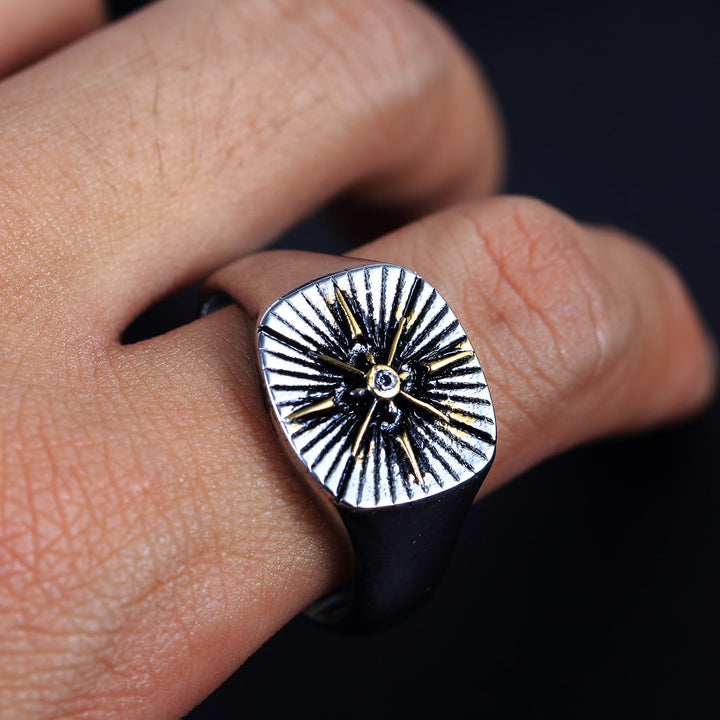Flash Sale - WorldNorse Minimalist Polaris Star Rectangle Ring