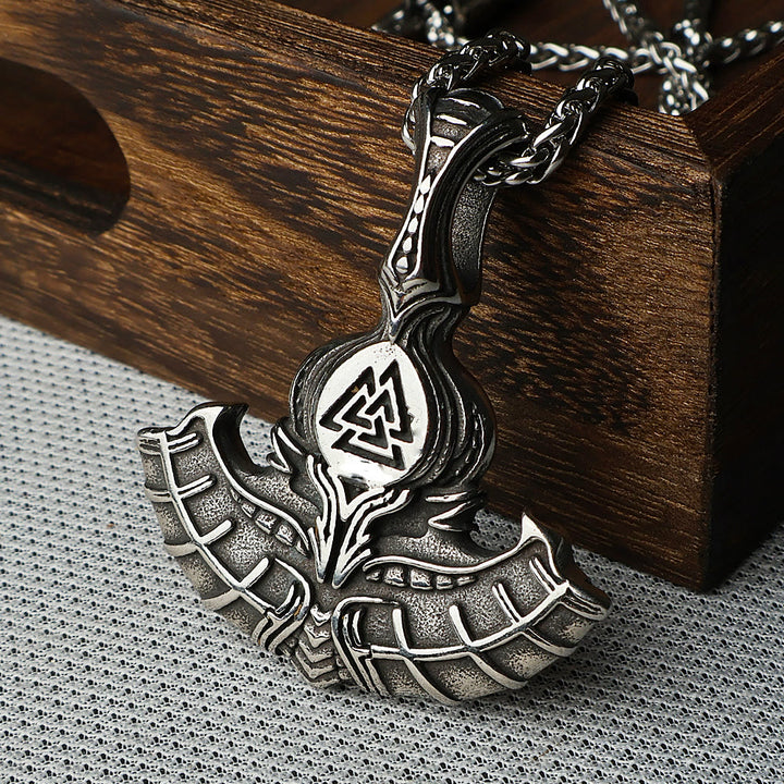 WorldNorse Valknut Anchor Viking Necklace