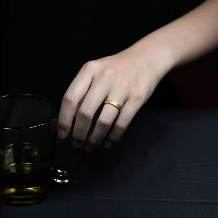 WorldNorse Vintage Bark Shape Ring