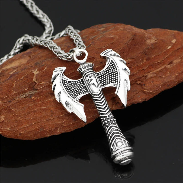 WorldNorse Pirate Double Axe Necklace