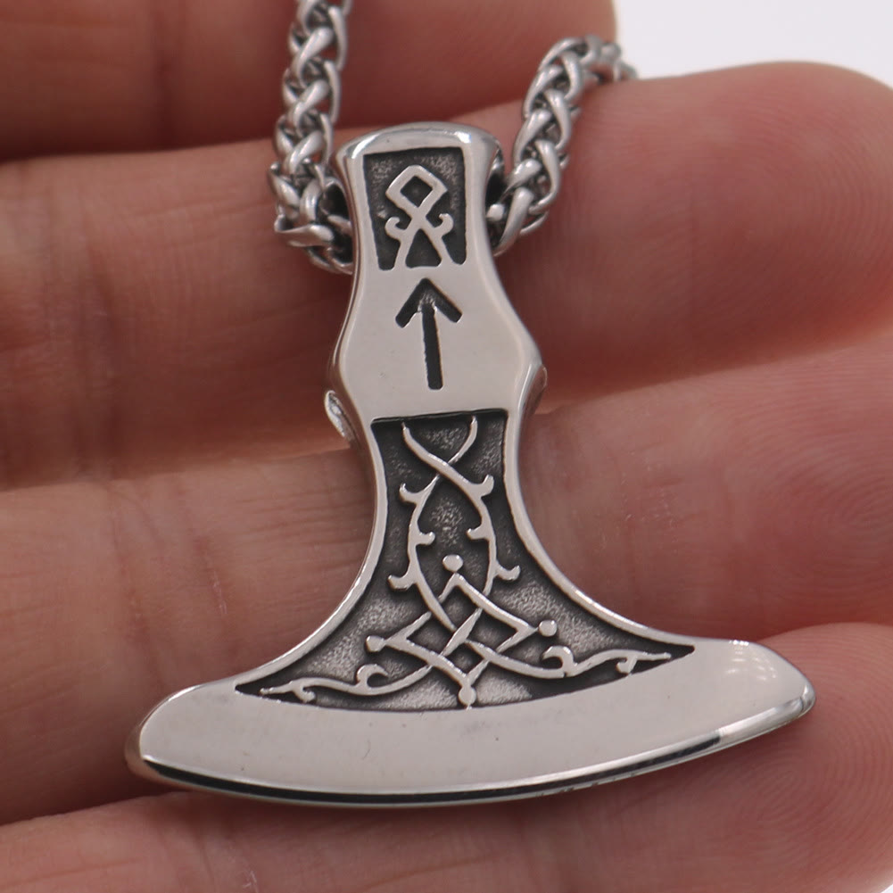 WorldNorse Viking Axe With Norse Rune Necklace