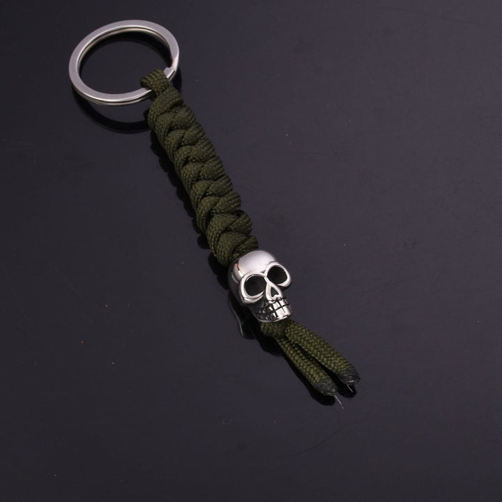 WorldNorse Skull Parachute Rope Keychain