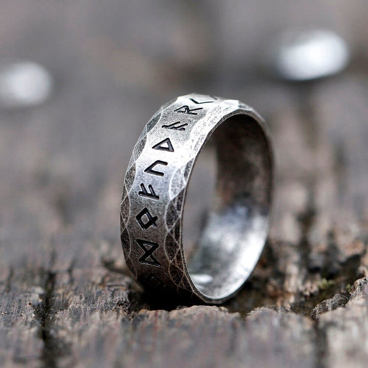 WorldNorse Vintage Futhark Rune Viking Amulet Ring
