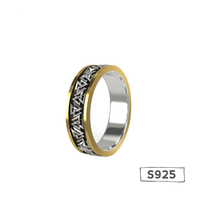 WorldNorse 925 Sterling Silver Nordic Valknut Ring