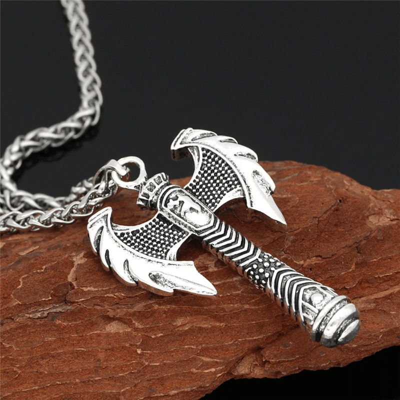 WorldNorse Pirate Double Axe Necklace