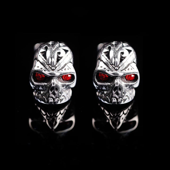 WorldNorse Gothic Red Eyes Devil Earrings